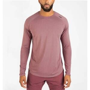 NEW UNRL men's stride long sleeve shirt in burgundy